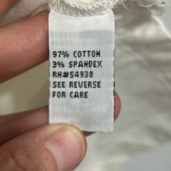 Appraisal White Cotton Blend 3/4 Sleeve Button-Up Shirt Jacket Size XL Casual - Picture 6 of 10